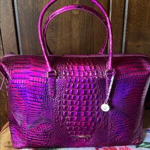 BRAHMIN Voltage Violet Duxbury Travel Weekender NWT
